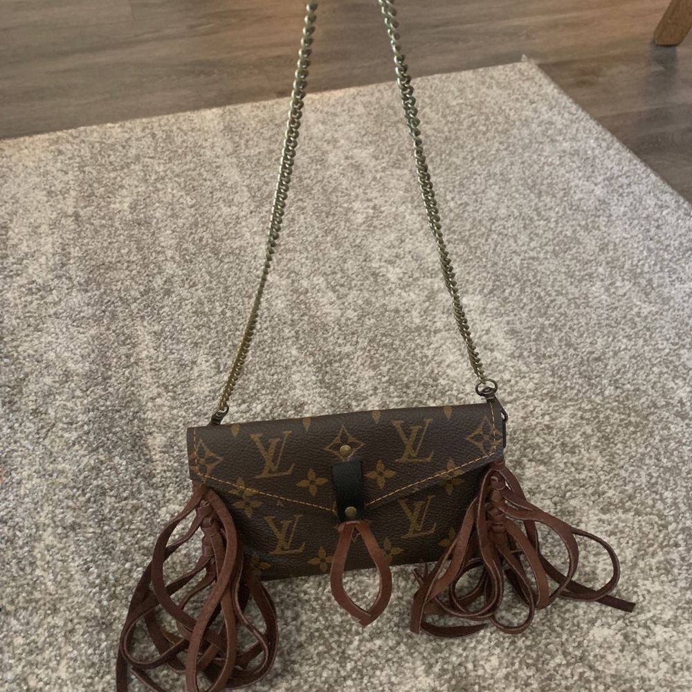 Louis inspired wristlet